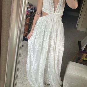 Nwt White boho Maxi Dress